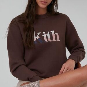 Kith The Landscape Serif Embroidered Asher Crew Sweater Brown - Size XSmall